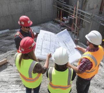 Vecteezy construction workers reviewing blueprints at a construction 50625537 copy 360x320