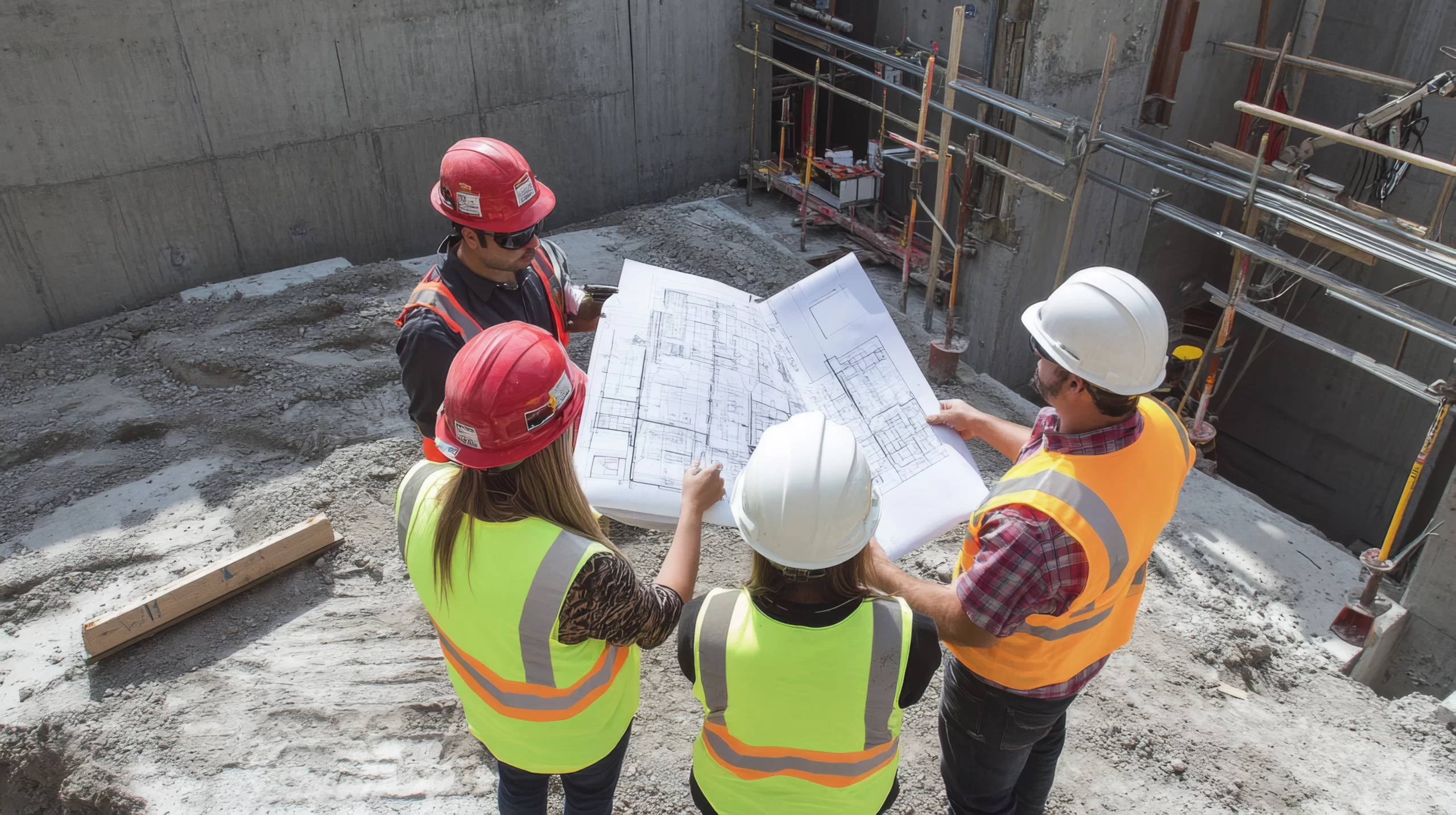 Vecteezy construction workers reviewing blueprints at a construction 50625537 copy scaled